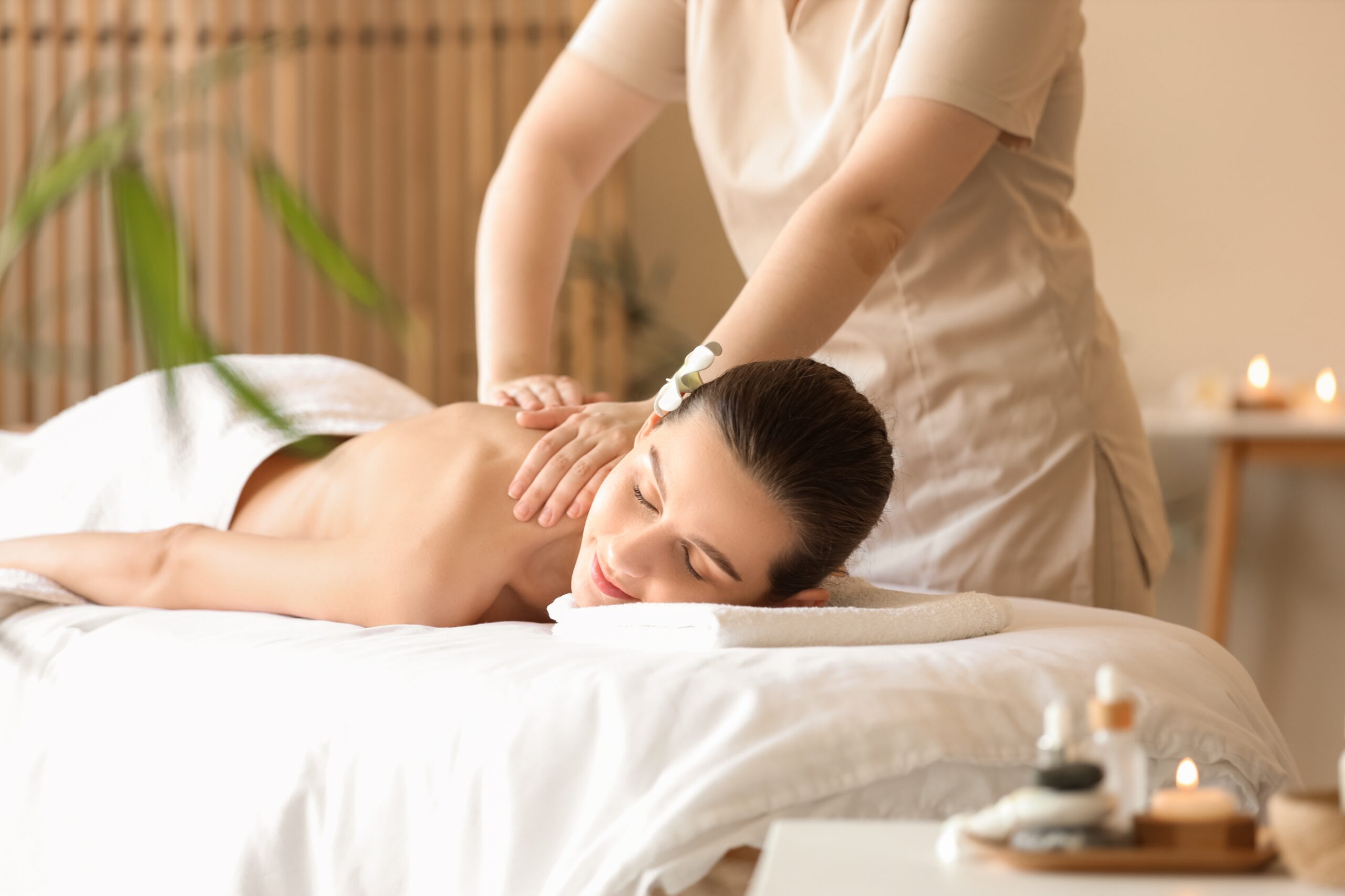 Traditional Thai massage session at Sukho Thai Healing, a Thai wellness studio in NoMad NYC